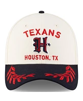 New Era Men's Cream/Navy Houston Texans 2025 Nfl Draft 39THIRTY Flex Hat