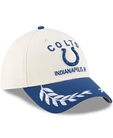 New Era Men's Cream/Royal Indianapolis Colts 2025 Nfl Draft 39THIRTY Flex Hat
