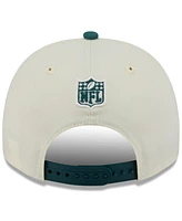 New Era Men's Cream/Green Philadelphia Eagles 2025 Nfl Draft A-Frame 9FIFTY Snapback Hat