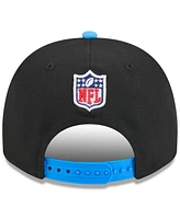 New Era Men's Black/Powder Blue Los Angeles Chargers 2025 Nfl Draft A-Frame 9FIFTY Snapback Hat