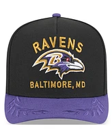 New Era Men's /Purple Baltimore Ravens 2025 Nfl Draft A-Frame 9FIFTY Snapback Hat