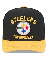 New Era Men's Black/ Pittsburgh Steelers 2025 Nfl Draft A-Frame 9FIFTY Snapback Hat