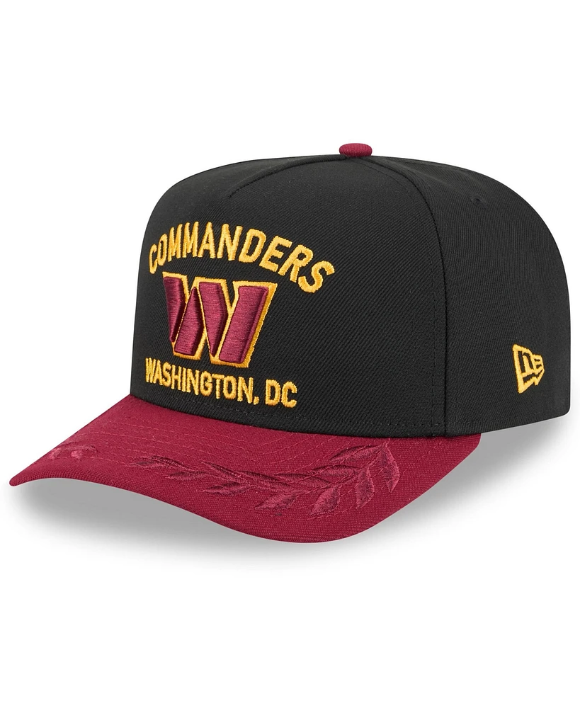 New Era Men's Black/Navy Washington Commanders 2025 Nfl Draft A-Frame 9FIFTY Snapback Hat