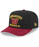 New Era Men's Black/Navy Washington Commanders 2025 Nfl Draft A-Frame 9FIFTY Snapback Hat