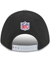 New Era Men's Black/Silver Las Vegas Raiders 2025 Nfl Draft 9FORTY A-Frame M-Crown Adjustable Hat