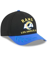 New Era Men's Black/Royal Los Angeles Rams 2025 Nfl Draft 9FORTY A-Frame M-Crown Adjustable Hat