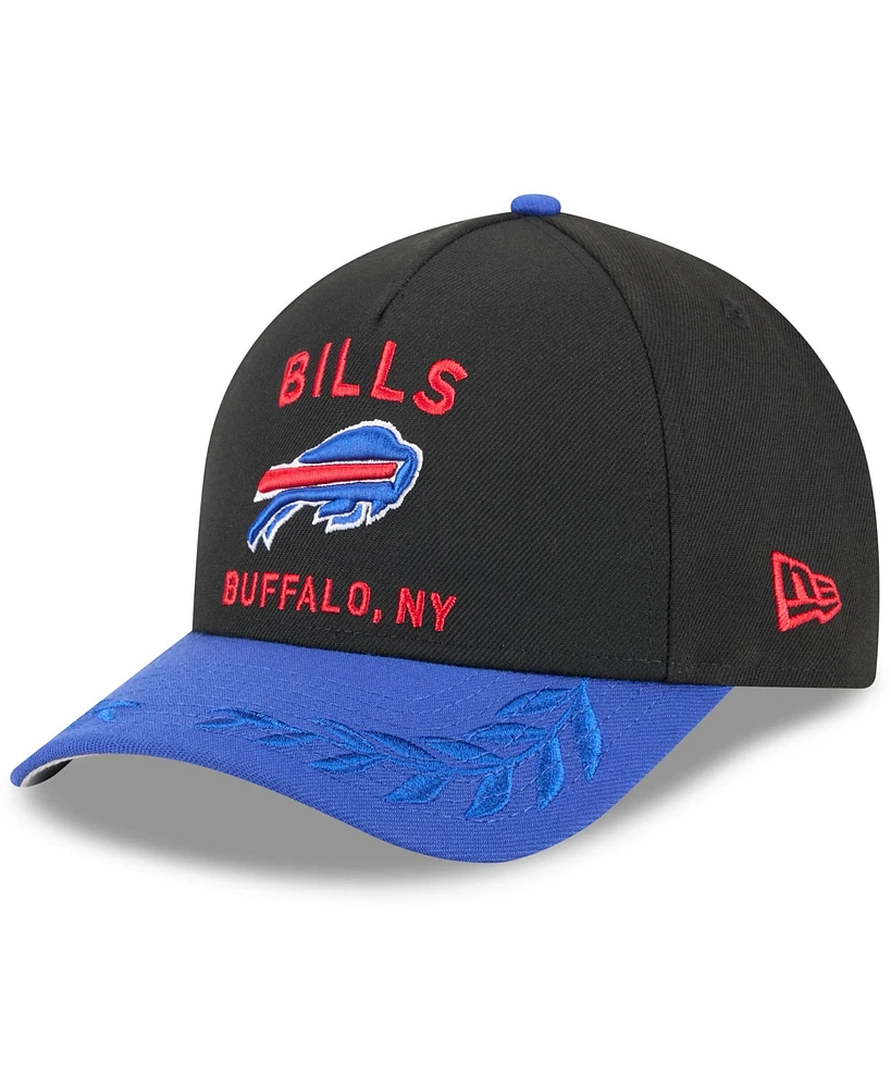 New Era Men's Black/Royal Buffalo Bills 2025 Nfl Draft 9FORTY A-Frame M-Crown Adjustable Hat