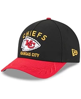 New Era Men's Black/Red Kansas City Chiefs 2025 Nfl Draft 9FORTY A-Frame M-Crown Adjustable Hat