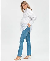 Maternity Extra Length Straight Jeans
