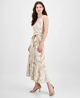 Anne Klein Women's Printed Open-Back Midi Dress
