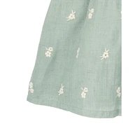Rare Editions Baby Girls Eyelet Crochet-Trim Dress