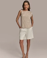 Donna Karan New York Women's Sequin Embellished Sleeveless Top