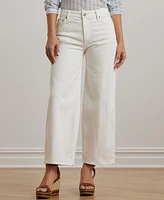 Lauren Ralph Women's High-Rise Wide-Leg Cropped Jeans