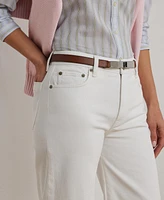 Lauren Ralph Women's High-Rise Wide-Leg Cropped Jeans