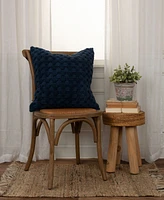 Rizzy Home Modern Industrial Geometric Woven Decorative Pillow, 20" x