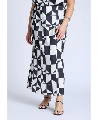 Eloquii Women's Satin Maxi Skirt