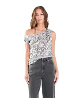 endless rose Women's Multi Sequins Sleeveless Top