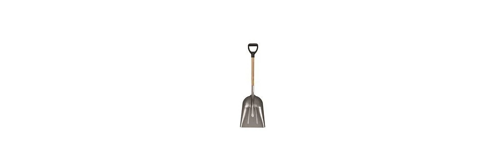 Bon 84-700 Scoop Shovel - Aluminum 14-1/2-inch X 17-3/4-inch - 29-inch D Wood Handle