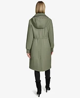 Andrew Marc Women's Finley Rain Shell Hooded Trench