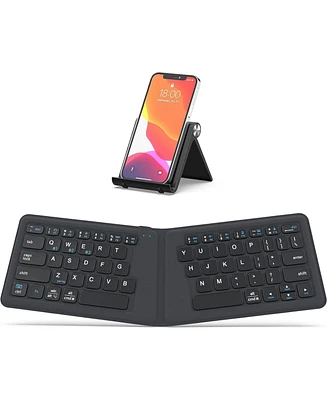 Ergonomic Foldable Keyboard, BK06 Foldable Keyboard Bluetooth, Ultra Slim, Comfortable Natural, Portable Split Keyboard