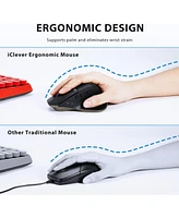 Bluetooth Mouse MD172, Wireless Mouse Rechargeable Multi-Device, Usb C Mouse with 5 Adjustable 2400DPI