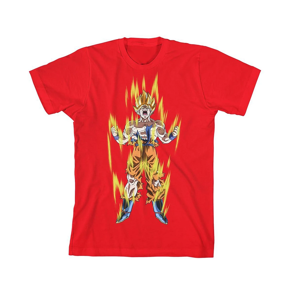 Dragon Ball Z Boys Super Saiyan Goku Youth Red Graphic Tee - Xl