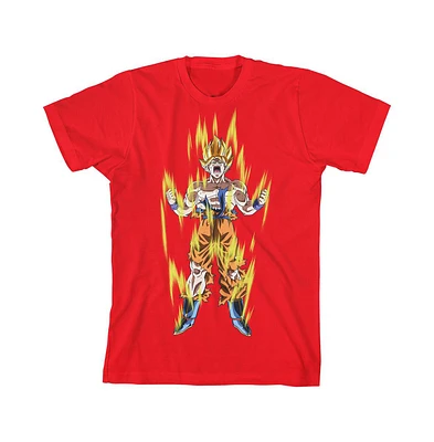 Dragon Ball Z Boys Super Saiyan Goku Youth Red Graphic Tee - Xl