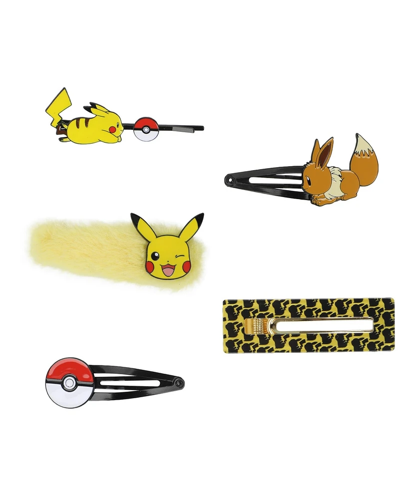Pokemon Pikachu Eevee 5-Pack Hair Clip