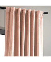 Half Price Drapes Rosey Dawn Signature Velvet Blackout Curtain