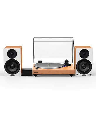 Fluance Reference RT85 High Fidelity Vinyl Turntable with PA10 Phono Preamp and Ai41 Powered 5" Bookshelf Speakers, Ortofon 2M Blue Cartridge, 90W Cla