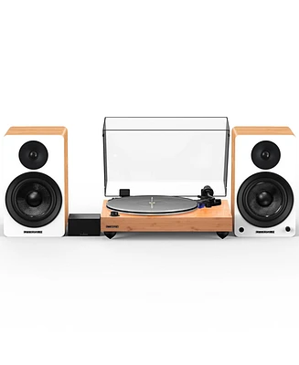 Fluance Reference RT85 High Fidelity Vinyl Turntable with PA10 Phono Preamp and Ai61 Powered 6.5" Bookshelf Speakers, Ortofon 2M Blue Cartridge, 120W