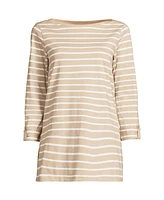 Lands' End Women's Supima Cotton Adjustable 3/4 Sleeve Boatneck Tunic