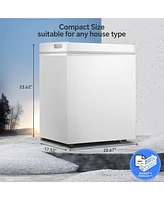 Zafro 1.8 Cu. Ft. Chest Freezer – This compact, freestanding freezer features a removable basket, adjustable temperature, and a top-opening doo