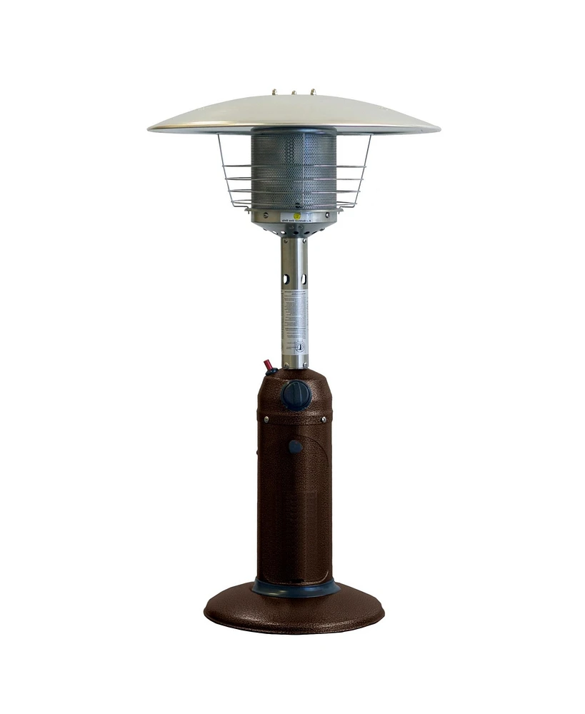 Compact 11000 Btu Propane Patio Heater with Cylindrical Pole for Tables