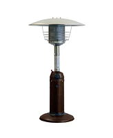 Compact 11000 Btu Propane Patio Heater with Cylindrical Pole for Tables