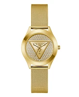 Guess Women's Analog Gold-Tone Mesh Watch, 34mm