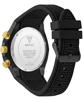 Guess Men's Multi-Function Black Silicone Strap Watch