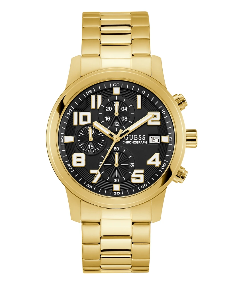 Guess Men's Chronograph Gold-Tone Stainless Steel Watch, 44mm