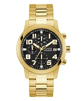 Guess Men's Chronograph Gold-Tone Stainless Steel Watch, 44mm