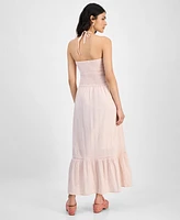 And Now This Women's Cotton Gingham Smocked Halter Maxi Dress, Exclusively at Macy's