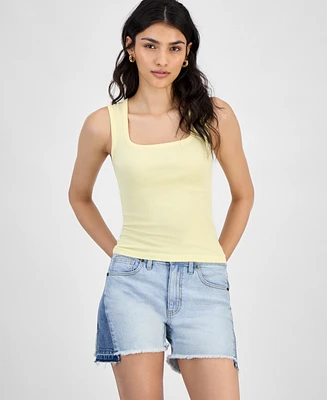 And Now This Women's Ribbed Seamless Square-Neck Tank Top, Created for Macy's