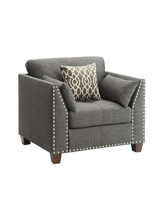 Linen Upholstered Armchair – Perfect for Living Room or Bedroom