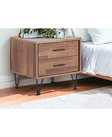 Metal Nightstand with Two Drawers – Stylish and Functional