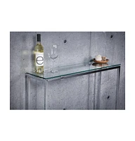 Stylish Glass Sled Console Table for Small Spaces and Home Decor