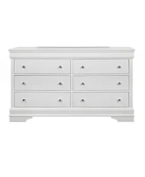 Modern Solid Wood Six-Drawer Dresser for Home and Closet Organization