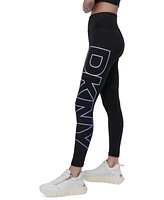 Dkny Sport Women's Exploded-Logo Stretch 7/8 Leggings