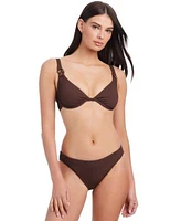 Sanctuary Womens Stay Connected Underwire Bikini Top Hipster Bottoms