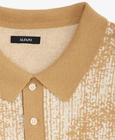 Alfani Men's Sand-Pattern Sweater Polo Shirt, Exclusively at Macy's