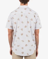 Hurley Men's Oao Stretch Print Short Sleeve Shirt