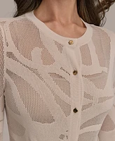 Donna Karan New York Women's Burnout Cardigan